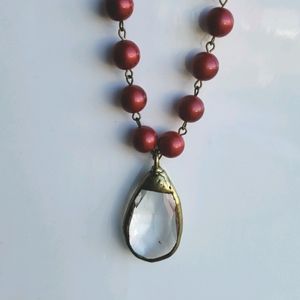 Melania Clara Red Nora Necklace with Extender